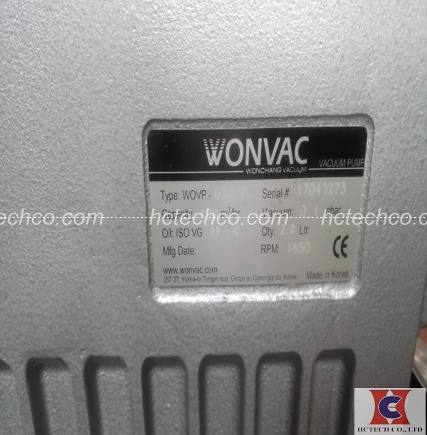 ban giao bom hut chan khong wonchang cho nha may tech vina