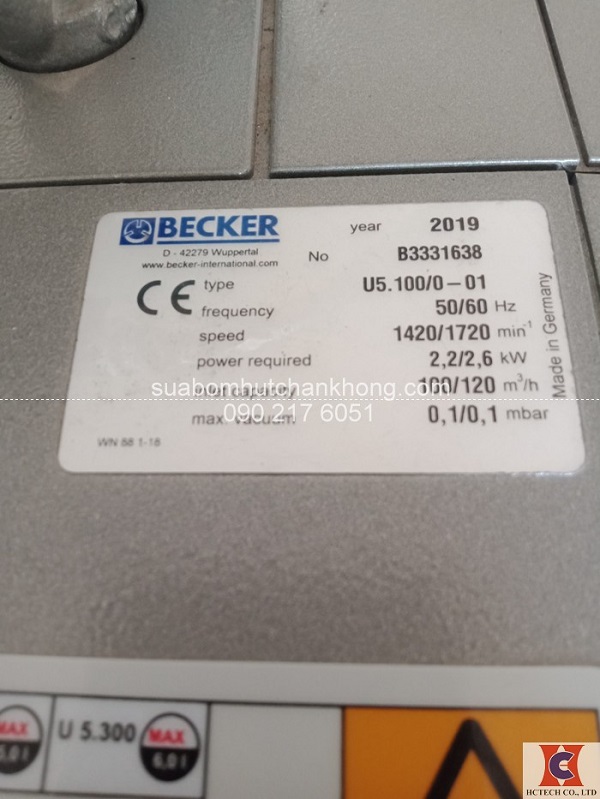 tem bom chan khong becker cua he thong bom chan khong bv nhi thai binh