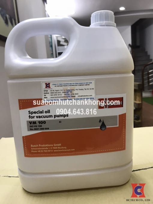 su dung dau chan khong busch vm100 oil chinh hang de bom van hanh tot nhat