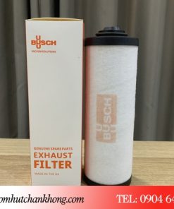 Vỏ lọc tách dầu Busch màu trắng và lọc bên trong