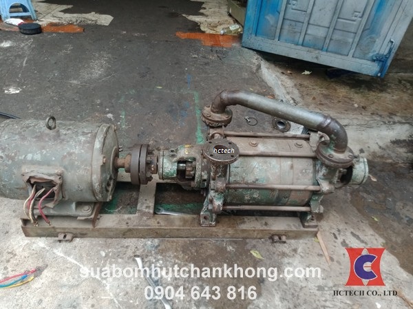Sửa bơm chân không vòng nước 2 cấp đầu rời