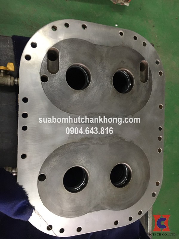 sua chua bom hut chan khong truc vit cho cong ty parker processin viet nam
