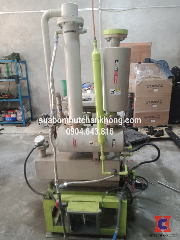 Vận hành thử bơm chân không Anlet sau khi sửa