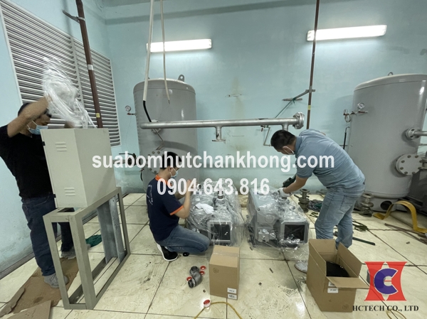 Lắp đặt máy bơm chân không mới cho bệnh viện