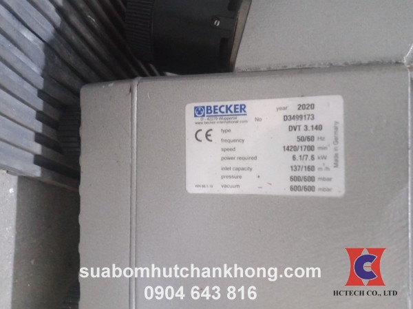 Tem máy bơm hút chân không khô Becker DVT3.140