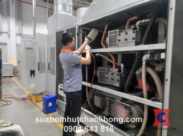 Vệ sinh máy bơm chân không DVT3.140