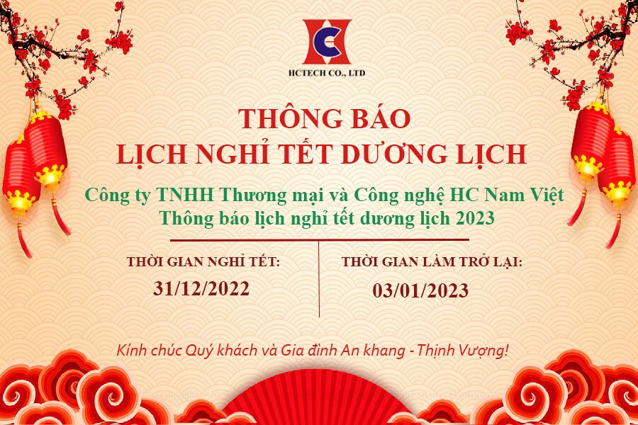 Thông báo lịch nghỉ tết dương lịch 2023