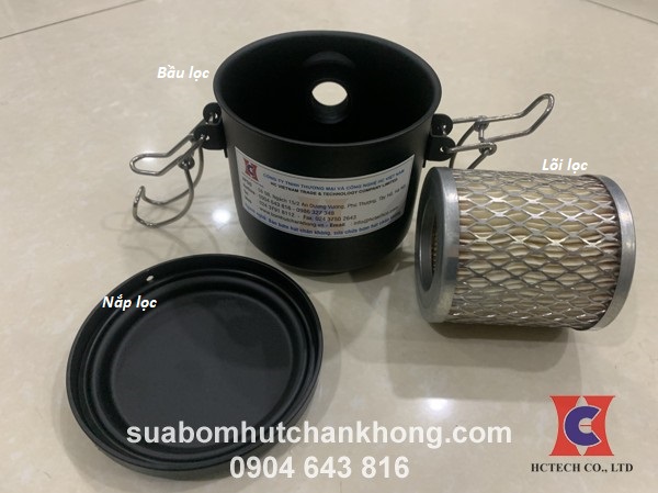 Cấu tạo của bộ lọc gió bơm chân không