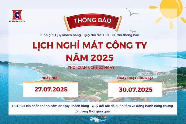 HCTECH THÔNG BÁO LỊCH NGHỈ TEAMBUILDING 2025