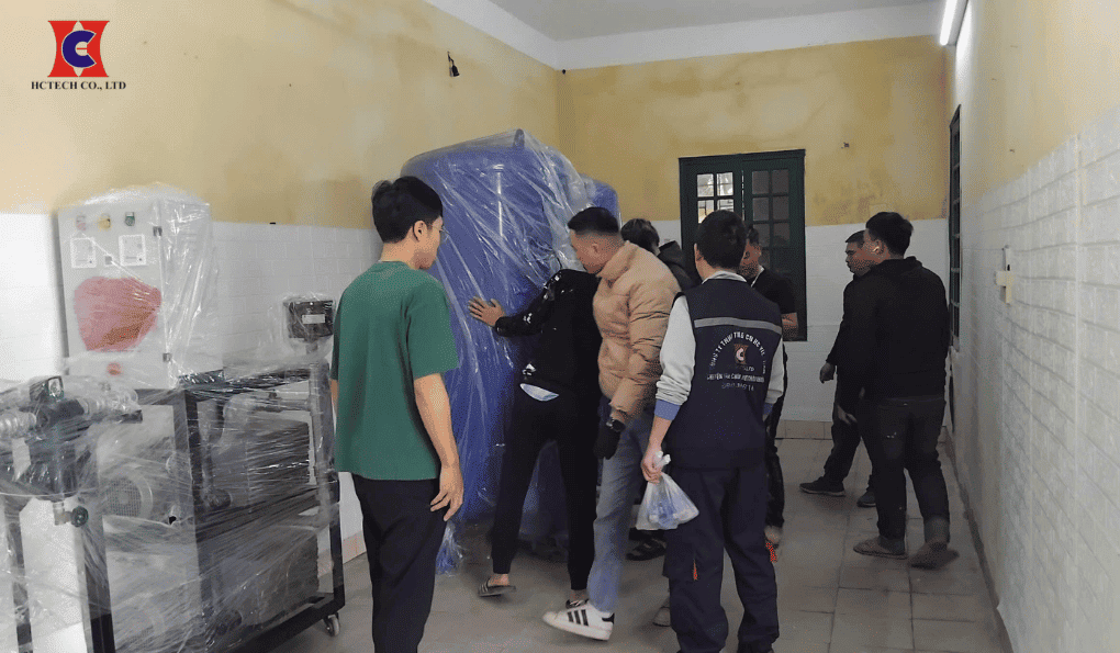 bàn giao hệ thống bơm chân không cho bệnh viện thái nguyên