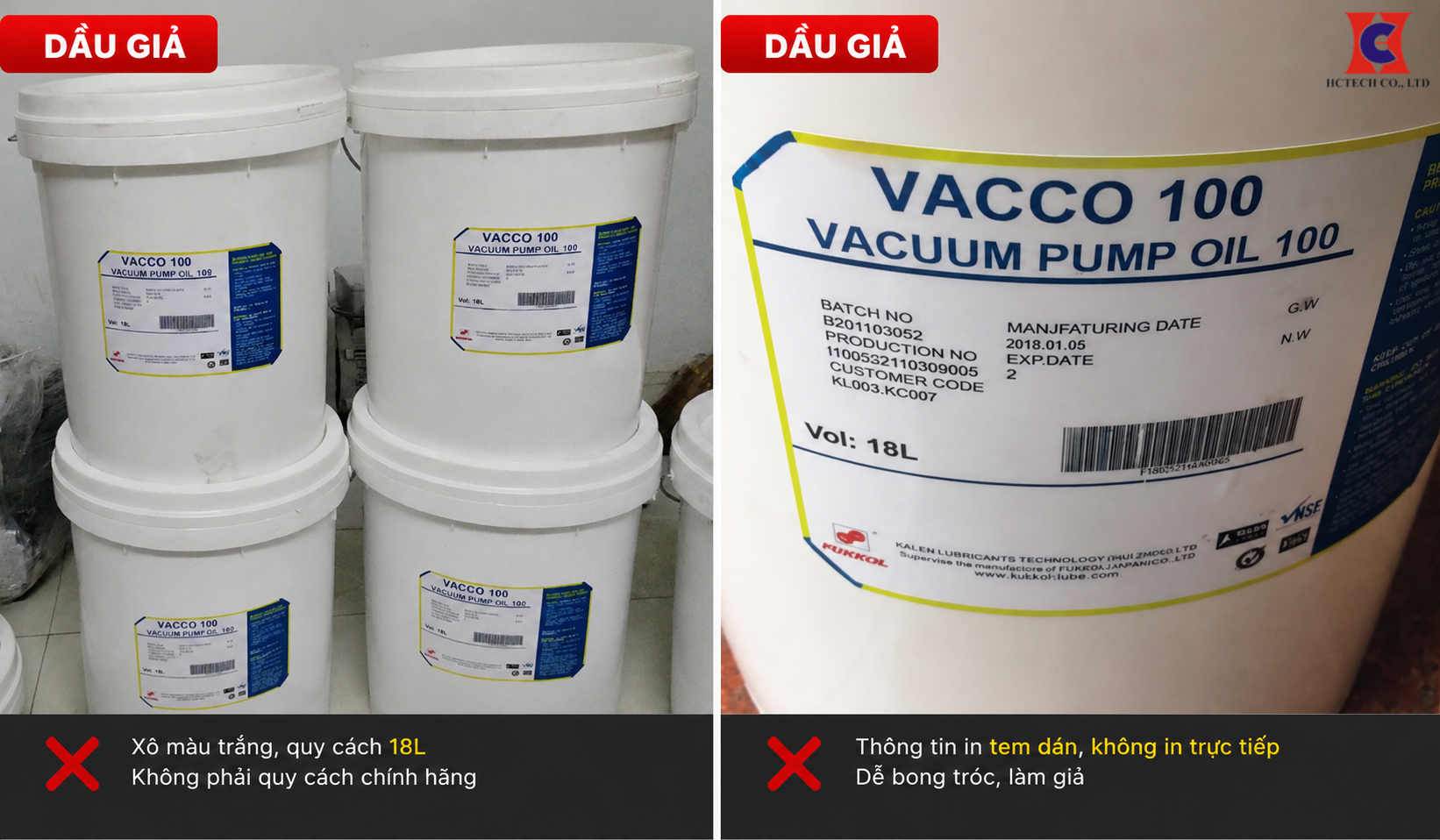 Dầu Vacco 100 hàng giả, hàng chiết xuất hiện tràn lan trên thị trường hiện nay